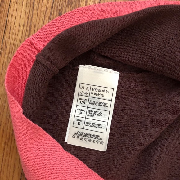 NWT MAX STUDIO Brown W/Straps Knit Top V-neck S - Picture 4 of 6